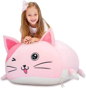 Anzitinlan Cute Cat Bean Bag Chair for Kids