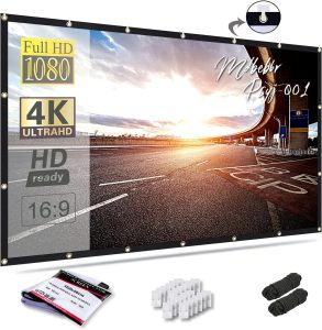 Mdbebbron 120 inch Projection Screen  - Best 3 WIFI Projector for Outdoor Movies