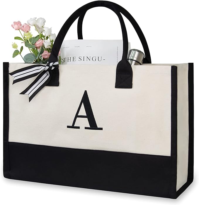 Monogrammed Gift Tote Bag for Women - Christmas Gifts
