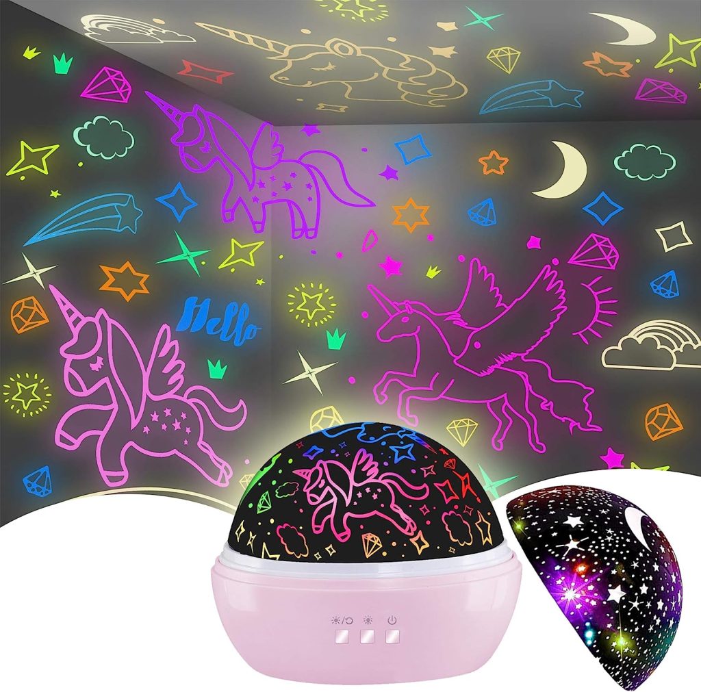 Unicorn Toys: Star Projection Cute Kids Toys 2 in 1 - Christmas Gifts