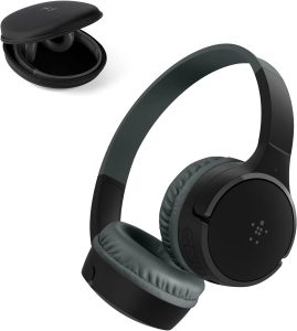 Belkin SoundForm Mini - Wireless Bluetooth Headphones for Kids with Built in Microphone - On-Ear - Bluetooth Earphones for iPhone, Fire Tablet & More