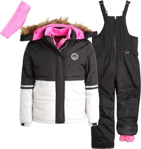 Pink Platinum Girls' Snowsuit - Water Resistant Winter Jacket and Ski Bib Overalls (2T-16)