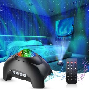 PRANITE Star Projector, Galaxy Projector for Bedroom with Music Bluetooth Speaker and White Noise Aurora Projector, Night Light for Kids