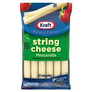 Kraft String Cheese Mozzarella Cheese Snacks - Toddler Backpack Essentials
