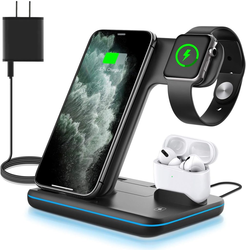 WAITIEE Wireless Charger, 3 in 1 - Christmas Gifts