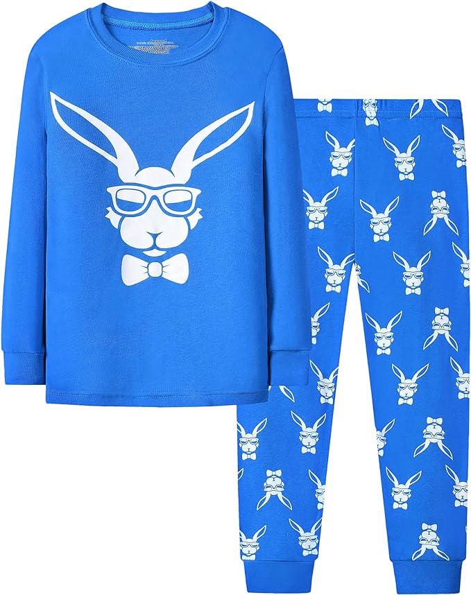 Joyond Boys Girls Easter Pajamas, Bunny Pajama For Kids and Toddler