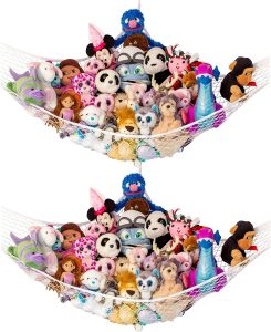 Lilly's Love Stuffed Animal Net Hammock for Plushie Toys - Large 2 Pack | Corner Hanging Pet Storage for Organizing your Teddy and Stuffy Collection