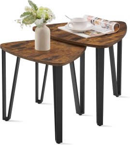 VASAGLE Nesting Triangle End Tables