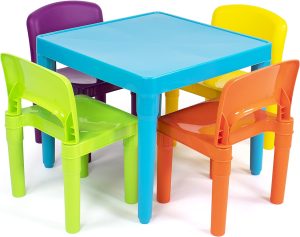 Humble Crew Desk and Chair Set: Lightweight Plastic Table