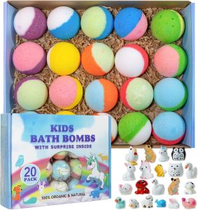 Yekery Bath Bomb Gift Set with Toys Inside