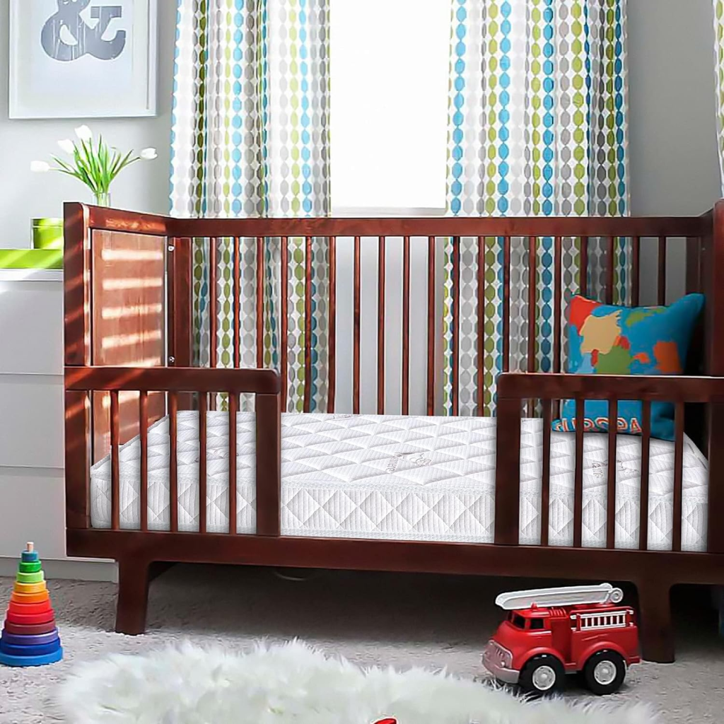 Premium Foam Dual-Sided Crib & Toddler Mattress,100% Knitted Fabric,Premium Fleece-Hypoallergenic,5"Firm Soft Crib Mattress, Non-toxic Toddler Bed...