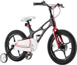 
Royalbaby Space Kids Bike 14 16 18 Inch Mg Aluminium Alloy Boys Girls Bicycle Ages 3-9 Years Disc Brakes Dual Handle Brakes Training Wheel Options